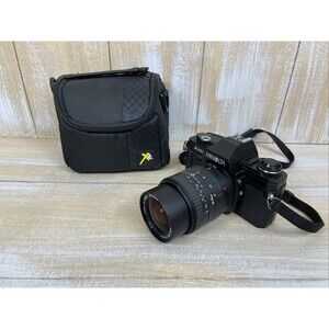 Minolta X-370s SLR 35mm Film Camera Black w/ MD ZOOM 28-70mm F3.5-4.8 Lens Case